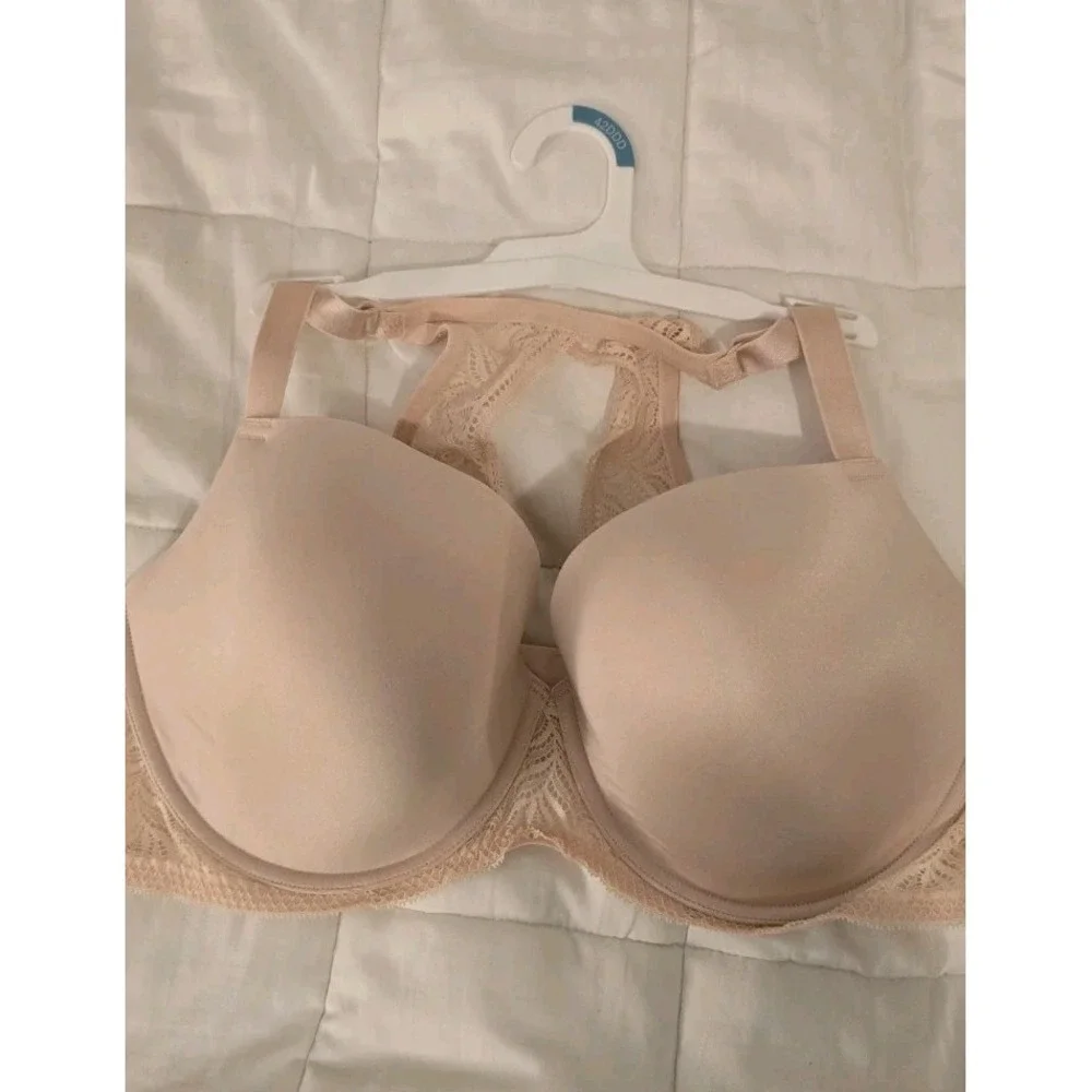 Paramour by Felina SUGAR BABY‎ Carolina Lace T-Back Open-Back Bra 42 DDD NWT